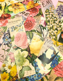 vintage feel style floral flower flowers bookmark bookmarks card book mark set bundle pretty stationery cute kawaii victorian uk