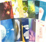 colour themed postcard bundle bundles cute postcards uk kawaii stationery store green blue turquoise purple pink