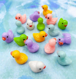 cute baby duck ducks duckling 3d three dimensional flatback resin resins decoden model miniature kawaii uk craft supplies