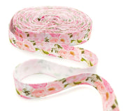 pale pink and green soft floral rose roses elastic ribbon elastics foe ribbons stretch bow supplies cute kawaii uk flowers craft supplies crafts