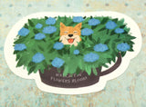 dog in flowers cute teacup postcard post card cards uk kawaii stationery store pretty animal animals