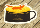 cute fox in mug cute teacup postcard post card cards uk kawaii stationery store pretty animal animals