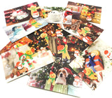 christmas postcard postcards festive stationery uk cute cards gingerbread man men snowman snowmen