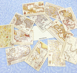 vintage map sepia retro antique maps plans world countries lomo mini postcard postcards uk cute kawaii set bundle stationery ephemera