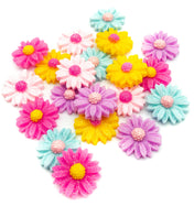 glitter daisy flower resin fb flat back 20mm daisies sparkly ab uk craft supplies fbs flatback