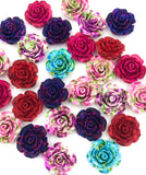 large rose 20mm resin flower fb flat backs uk craft supplies flowers embellishments