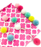 kawaii pom pom cute rose gold planner clip paper clips poms stationery uk cute coloured fluffy accessories gift gifts pink cerise blue turquoise mint green yellow white