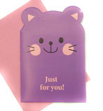 Kawaii Animal Mini Greetings Card & Envelope hun
