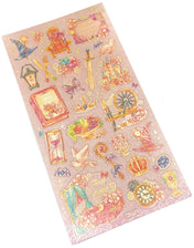 fairytale gold foil foiled flat sticker pack stickers fairy tale sleeping beauty aurora uk cute kawaii stationery