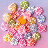 swirly boiled sweet resin resins sweets flat back flatback embellishment sugar star round circle heart hearts stars pink green yellow lilac blue uk craft supplies fbs candy