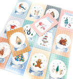 christmas snow globe lomo card cards small postcard postcards cute kawaii bundle bundles uk stationery