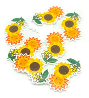 sunflower sunflowers bee bees planar flatback flat back fbs uk craft supplies cute kawaii orange flower flowers yellow sun