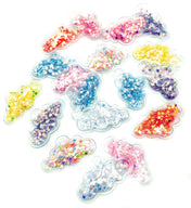 cloud shaker clear plastic clouds sequin sequins stars appliques patches embellishments uk craft supplies bow crafts