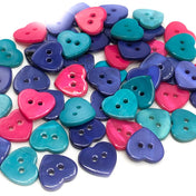 Shell Heart Mother of Pearl Buttons 15mm