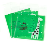 cello cellophane bags cute green giraffe giraffes for you kawaii packaging bag self seal uk