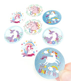 large big 38mm round unicorn pretty stickers pack of 8 cute kawaii sticker uk stationery packaging supplies seals unicorns