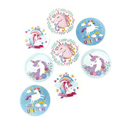 large big 38mm round unicorn pretty stickers pack of 8 cute kawaii sticker uk stationery packaging supplies seals unicorns