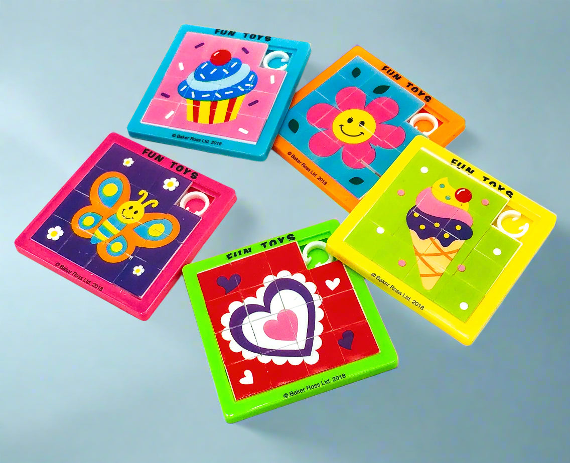 sliding block puzzle puzzles butterfly flower cupcake ice cream heart kids toys games activities uk gifts