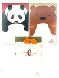 kawaii mini lomo cards small postcards card panda bear chipmunk cute stationery