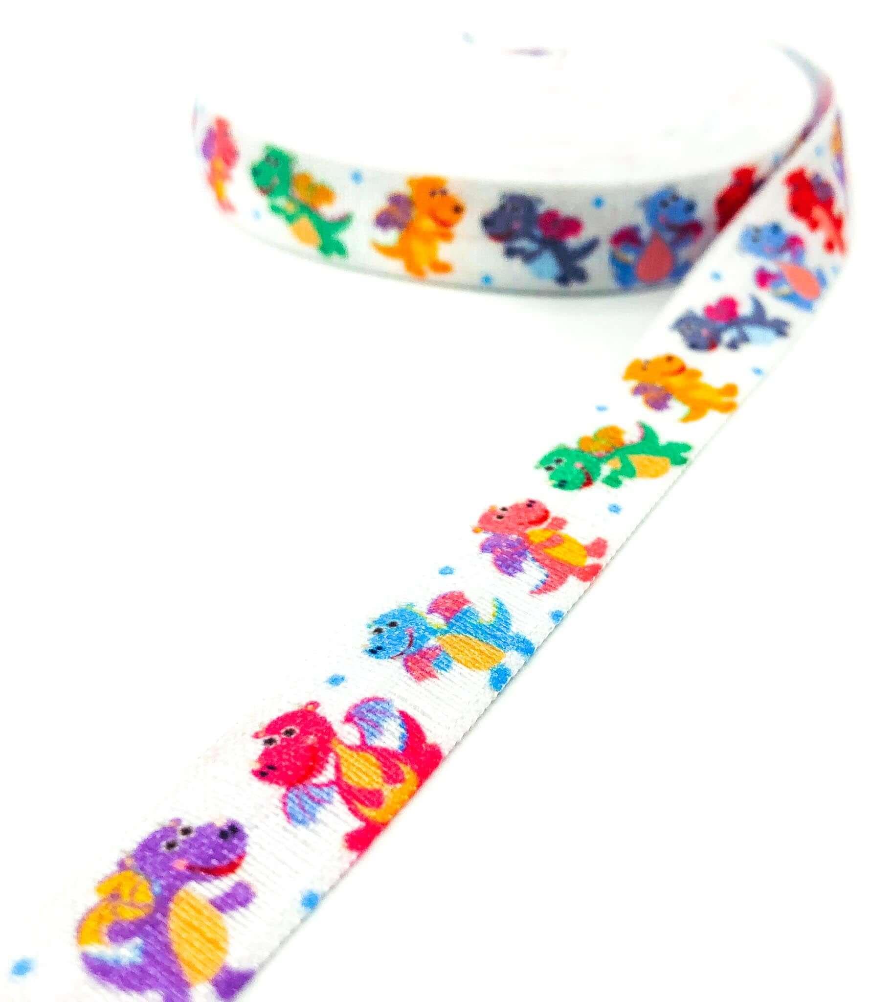 cute dragon dragons elastic ribbon fold over elastics ribbons  kawaii craft supplies uk foe