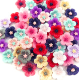 5 petal flower flowers resin fb flatback flat back embellishment uk cute kawaii craft supplies cherry blossom individual single colours