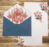 flower floral writing set sets paper and envelope envelopes uk cute kawaii flowers penpal sets