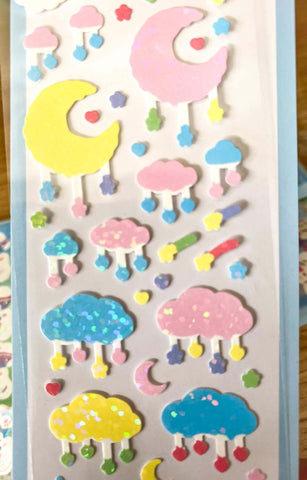 Cute Holo/Laser Sticker pack-Bunny or Clouds – The Kawaii Squirrel