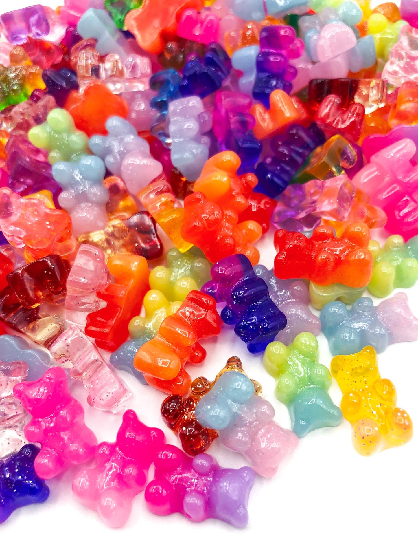 ombre gummy bear bears fb fbs flat back flatbacks embellishments resin resins cute kawaii uk craft bundles