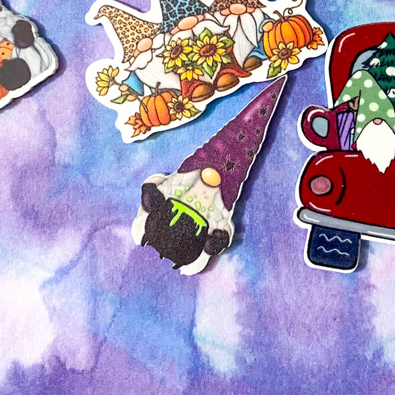 HALLOWEEN & FESTIVE GNOME Acrylic Flat Back x 2