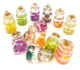 magic wishing bottle bottles fruit fruits charm charms pendant pendants uk craft supplies chunky big craft supplies uk glass resin