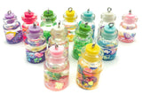 magic bottle glass pendant charm glitter resin flower flowers bottles uk cute kawaii craft supplies large chunky