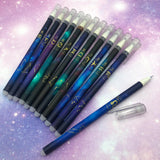 signs of the zodiac star signs pen pens erasable rub out cute kawaii galaxy stationery uk blue fine line gel ink