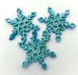 icy turquoise felt snowflake patch applique uk craft supplies festive christmas patches appliques