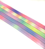 pastel colour colours fold over elastic ribbon ribbons yard 15mm wide pretty rainbowy graduated stretch foe