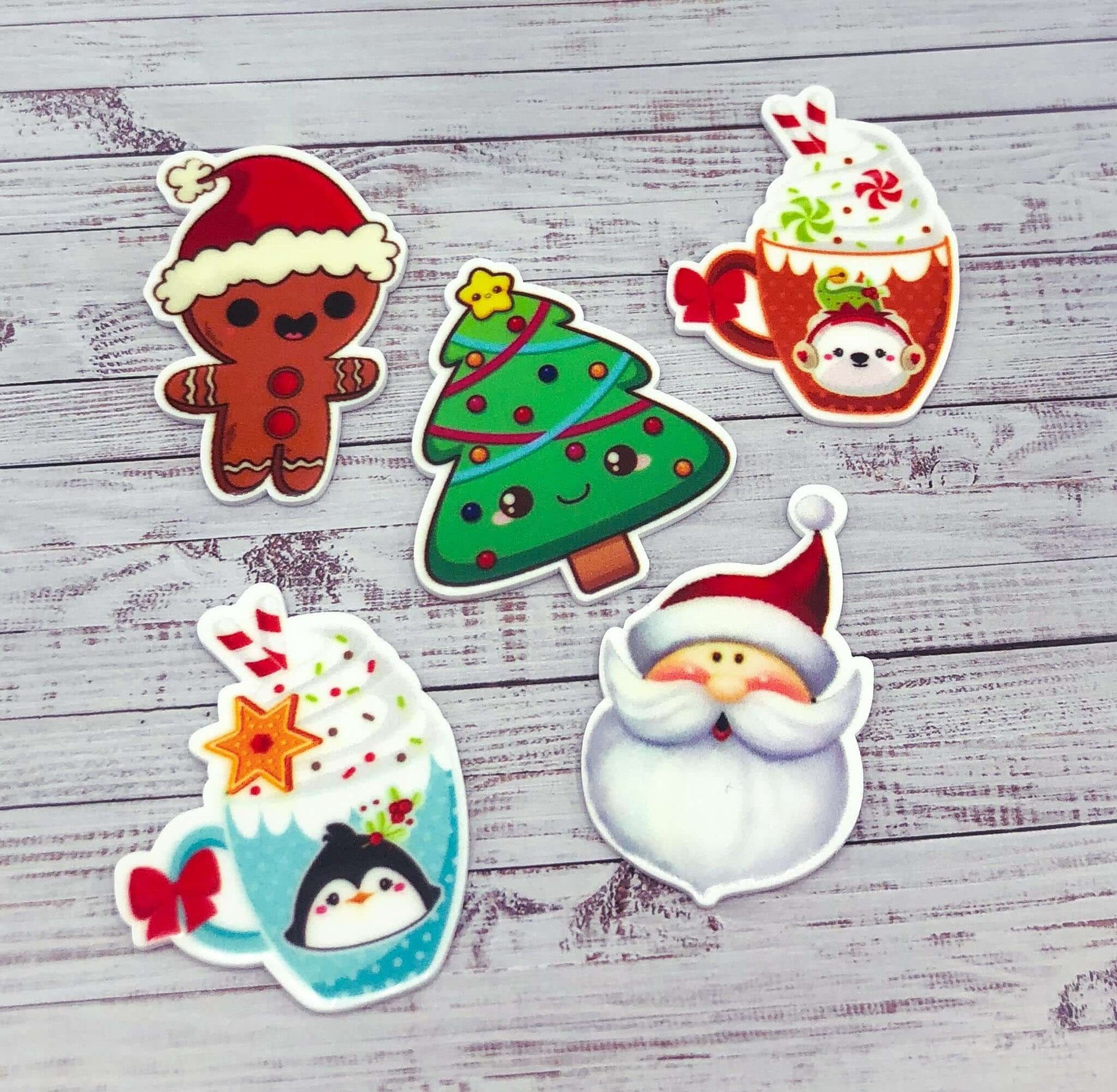 mug mugs cocoa hot chocolate penguin polar bear christmas tree trees festive planar fb flatback flat back gingerbread man men acrylic embellishment uk craft supplies resins flatbacks 