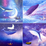 origami set kit pack gift papers double sided magic magical space galaxy whale marine theme large small sheets uk cute kawaii gifts instructions models