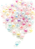 chunky 21mm pastel kawaii sweet bead beads clear plastic acrylic sweets uk craft supplies cute