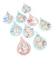 teardrop animal animals cute sticker stickers seals packaging 45mm sticker uk stationery bundle pink blue turquoise