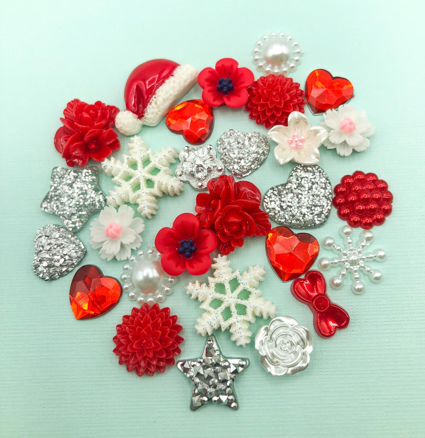 Red Silver & White Festive FBs