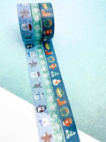 christmas festive pretty cute kawaii washi tape roll rolls 10m stationery addict polar bear rudolph snowflakes uk stocking blue teal ombre silver