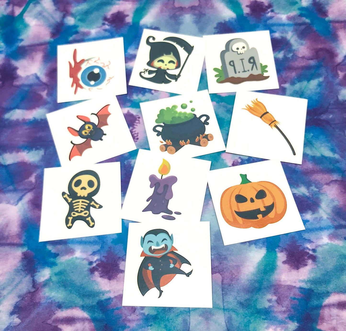 Halloween Temporary Tattoos Set of 10 -4 Options