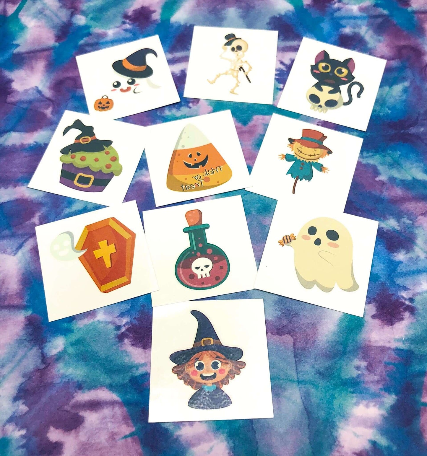 Halloween Temporary Tattoos Set of 10 -4 Options