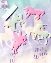 glow in the dark luminous unicorn unicorns magic magical gift gifts uk cute kawaii pack party bag fillers stick on adhesive pink white pegasus make a wish