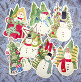cute snowman snowmen postcard postcards uk kawaii stationery shaped cards christmas festive fun