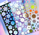 laser holo holographic sticker stickers pack of 3 sheets butterfly butterflies galaxy stars snowflake snowflakes cute kawaii stationery uk pretty planner gift gifts
