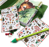 christmas bright flat sticker pack festive glossy stickers kawaii stationery