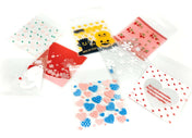 cellophane cello bags mini small packaging supplies uk halloween christmas hearts cherries pink
