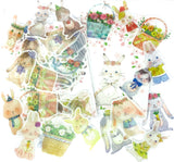 bunnies and baskets translucent sticker flakes pack of 40 stickers matte rabbits