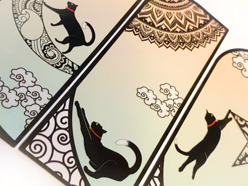 Half Price! CAT Vibrant Plastic Transparent Bookmark - Single Bookmark or Gift Pack of 3