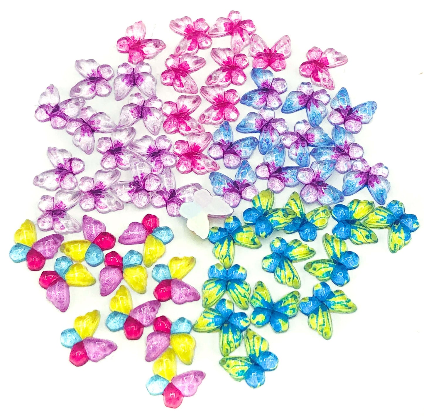 acrylic mini butterfly butterflies flat backs fbs flatback uk craft supplies cute pink and purple fb